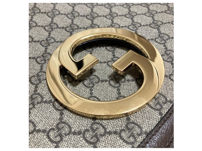 Borsa a tracolla Gucci Blondie GG Supreme Marrone - vista 7