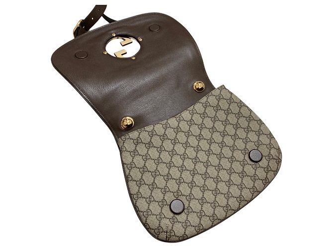 Borsa a tracolla Gucci Blondie GG Supreme Marrone - vista 8