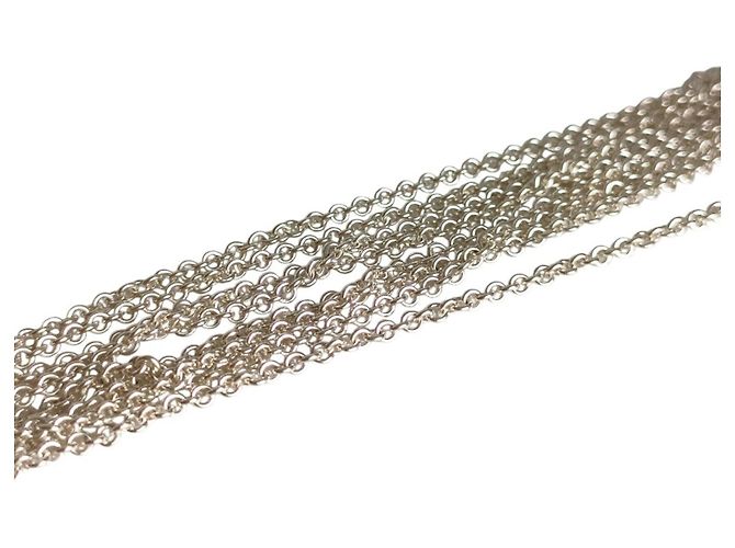Autre Marque Tiffany Infinity Halskette mit doppeltem Kettenanhänger Silber - Ansicht 5