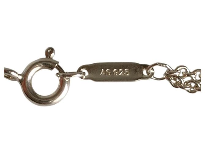 Autre Marque Tiffany Infinity Halskette mit doppeltem Kettenanhänger Silber - Ansicht 7