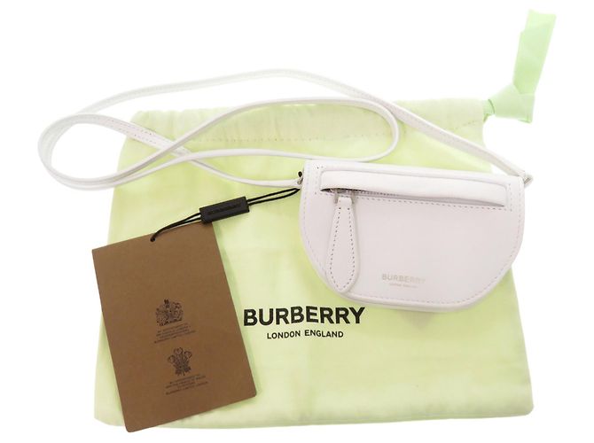 Borsa a tracolla Burberry Mini Olympia Micro Bianco - vista 2