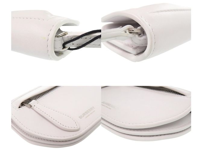 Borsa a tracolla Burberry Mini Olympia Micro Bianco - vista 5