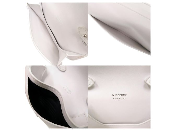 Borsa a tracolla Burberry Mini Olympia Micro Bianco - vista 6