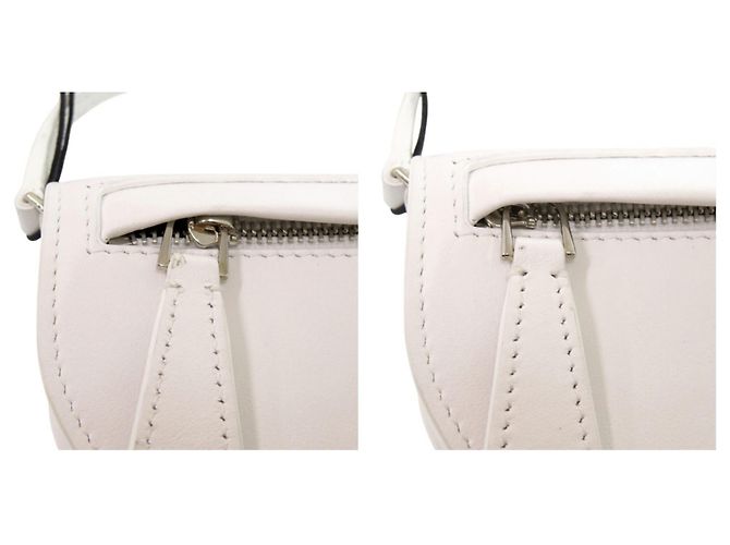 Borsa a tracolla Burberry Mini Olympia Micro Bianco - vista 8