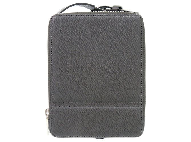 Borsa a tracolla in pelle Valextra Trick Track Marrone - vista 2