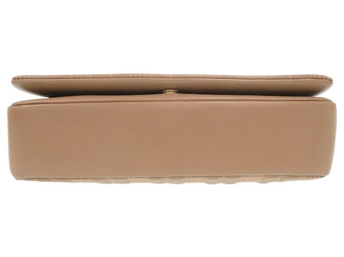 Borsa a tracolla in pelle beige Burberry TB Logo - vista 5