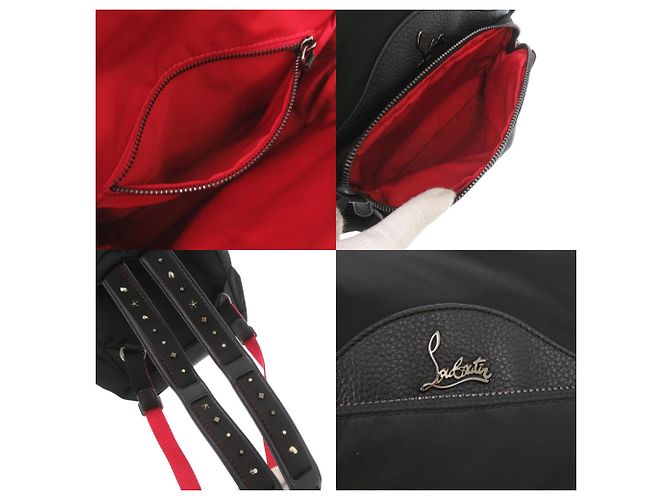 Zaino Christian Louboutin Buckle Small Studs Black Nero - vista 7