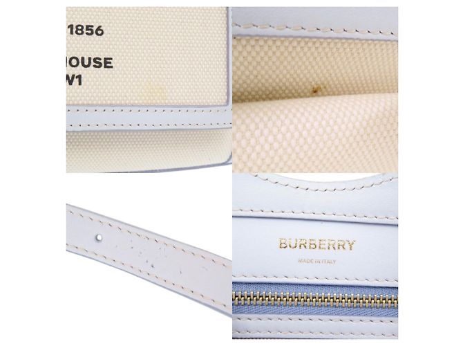 Borsa Mini Two-Tone Pocket Burberry Beige Blu chiaro - vista 10