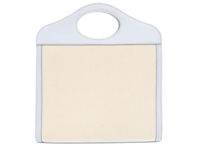 Borsa Mini Two-Tone Pocket Burberry Beige Blu chiaro - vista 2
