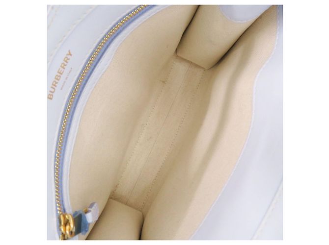 Borsa Mini Two-Tone Pocket Burberry Beige Blu chiaro - vista 5