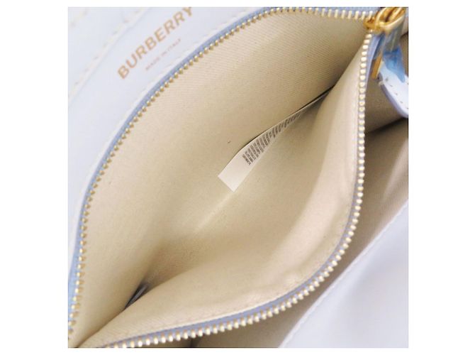 Borsa Mini Two-Tone Pocket Burberry Beige Blu chiaro - vista 6