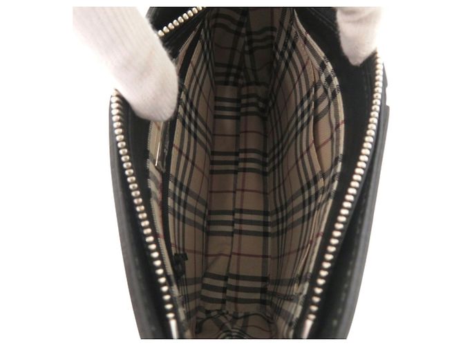 Borsa a mano in pelle Burberry Nova Check Nero - vista 7