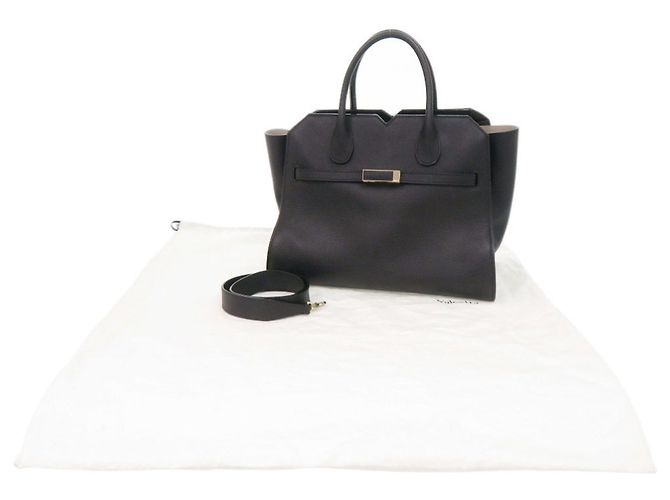 Borsa Valextra Milano Medium Borsa a mano in pelle nera 2-Way Nero - vista 2