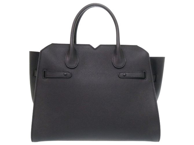 Borsa Valextra Milano Medium Borsa a mano in pelle nera 2-Way Nero - vista 3