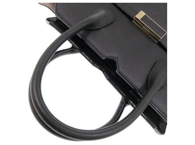 Borsa Valextra Milano Medium Borsa a mano in pelle nera 2-Way Nero - vista 7