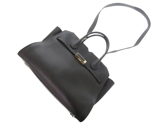 Borsa Valextra Milano Medium Borsa a mano in pelle nera 2-Way Nero - vista 8