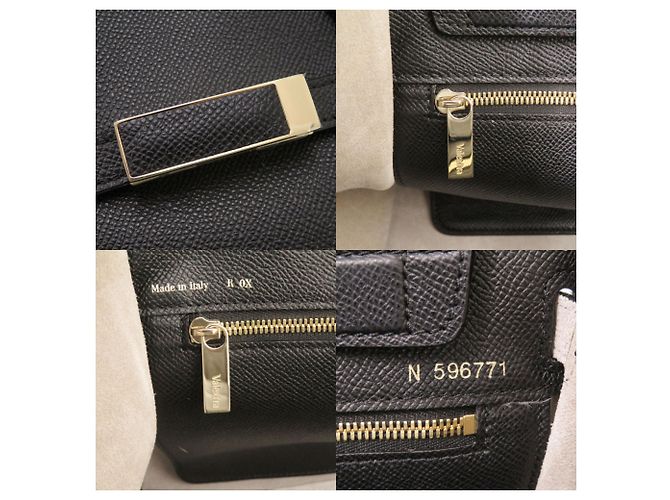 Borsa Valextra Milano Medium Borsa a mano in pelle nera 2-Way Nero - vista 9