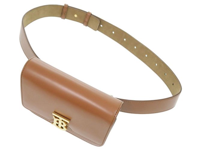 Marsupio Burberry in pelle marrone - vista 7
