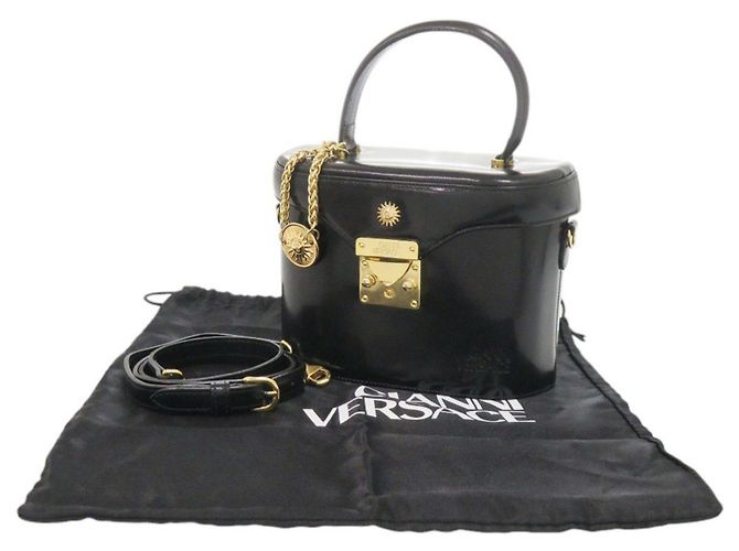 Bolso Vanity de piel Versace Negro - vista 3