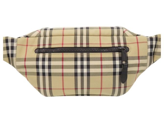 Marsupio Burberry Nova Check in nylon beige - vista 2