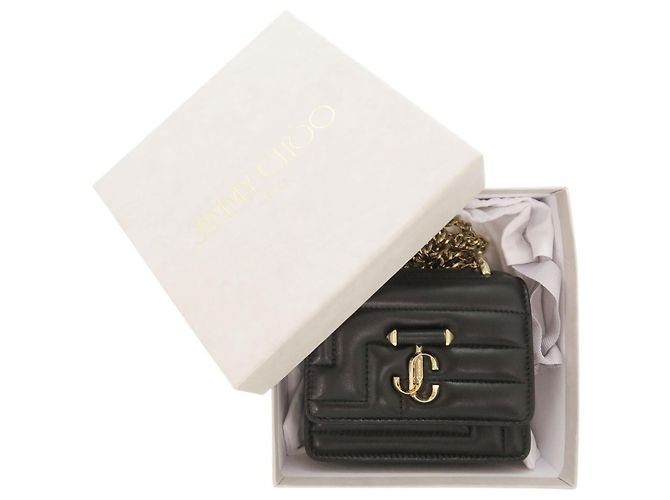 Borsa a tracolla Jimmy Choo Varenne Avenue Quad in pelle nera con catena Nero - vista 2