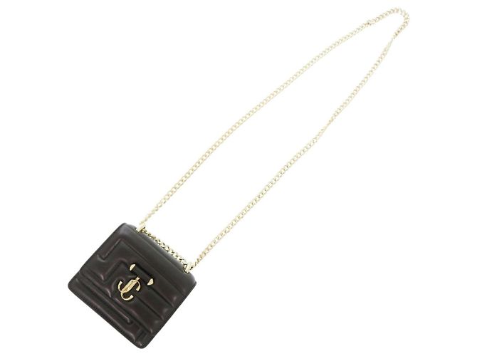 Borsa a tracolla Jimmy Choo Varenne Avenue Quad in pelle nera con catena Nero - vista 8
