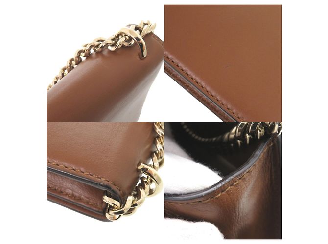 Borsa a tracolla Jimmy Choo Varenne in pelle marrone con catena - vista 10