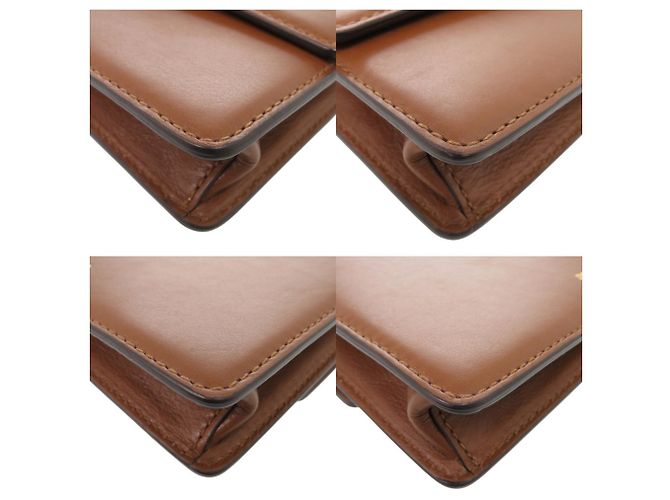Borsa a tracolla Jimmy Choo Varenne in pelle marrone con catena - vista 5