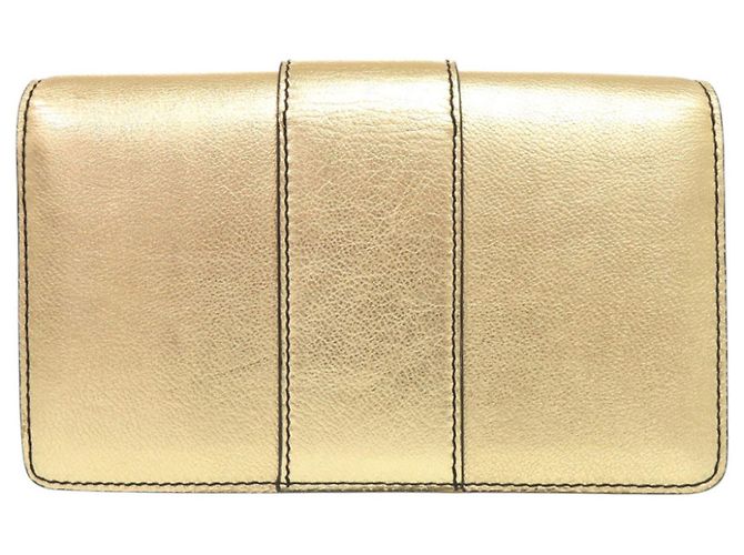 Borsa a tracolla Burberry Buckle in pelle metallizzata oro D'oro Metallico - vista 3