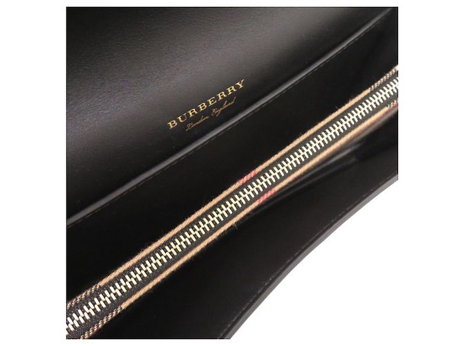 Borsa a tracolla Burberry Buckle in pelle metallizzata oro D'oro Metallico - vista 6