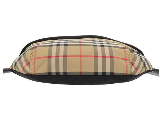 Marsupio Burberry Nova Check Beige Nero - vista 4