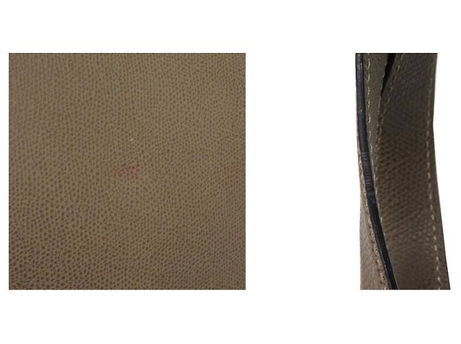 Sac Tote Valextra V-Line en cuir gris Marron - vue 10
