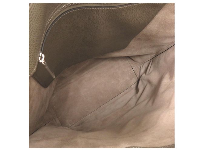 Sac Tote Valextra V-Line en cuir gris Marron - vue 6