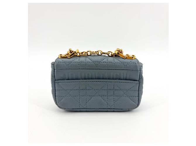 Christian Dior Caro Cannage Quilt Calfskin Micro Marrone - vista 2