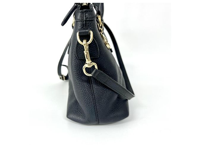 Gucci GG Charm Convertible Dome Satchel Leder Medium Schwarz - Ansicht 3