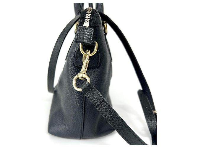 Gucci GG Charm Convertible Dome Satchel Leder Medium Schwarz - Ansicht 4