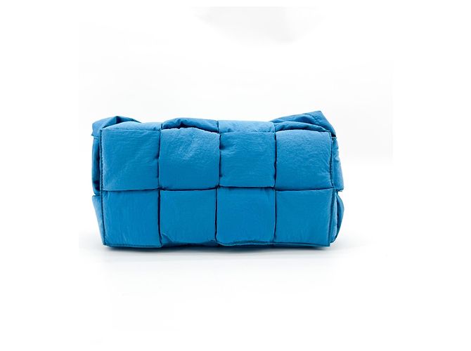 Bottega Veneta Padded Tech Cassette Intrecciato Nylon Blu - vista 2