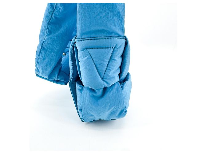Bottega Veneta Padded Tech Cassette Intrecciato Nylon Blu - vista 4