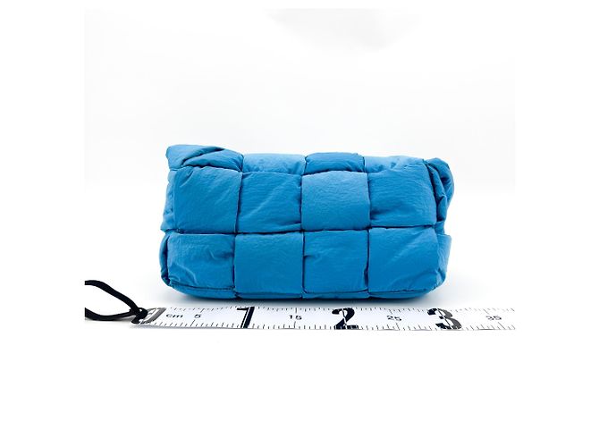 Bottega Veneta Padded Tech Cassette Intrecciato Nylon Blu - vista 7