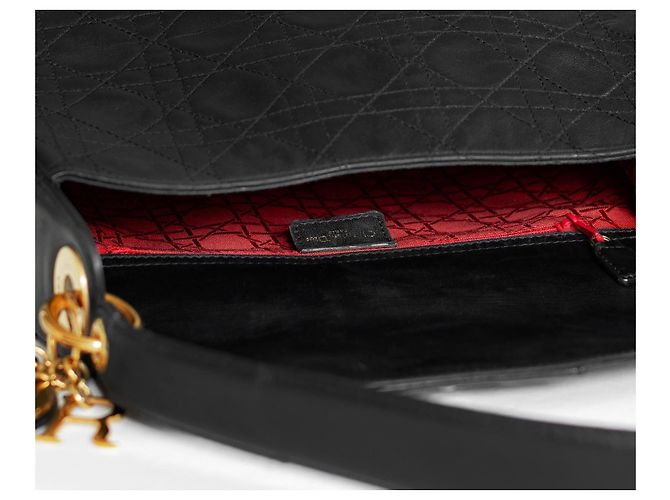 Autre Marque Borsa a tracolla Dior Cannage in pelle Nero - vista 10