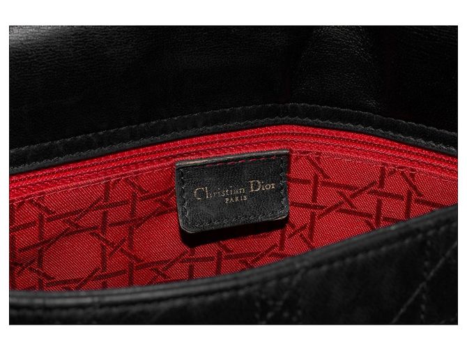 Autre Marque Borsa a tracolla Dior Cannage in pelle Nero - vista 11