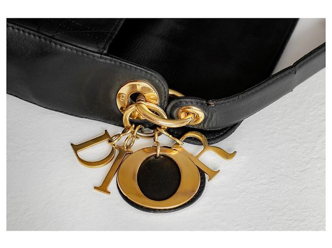 Autre Marque Borsa a tracolla Dior Cannage in pelle Nero - vista 12