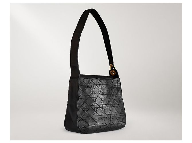 Autre Marque Borsa a tracolla Dior Cannage in pelle Nero - vista 3