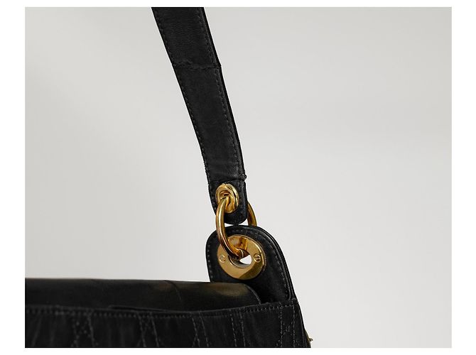 Autre Marque Borsa a tracolla Dior Cannage in pelle Nero - vista 7