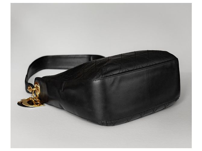 Autre Marque Borsa a tracolla Dior Cannage in pelle Nero - vista 8