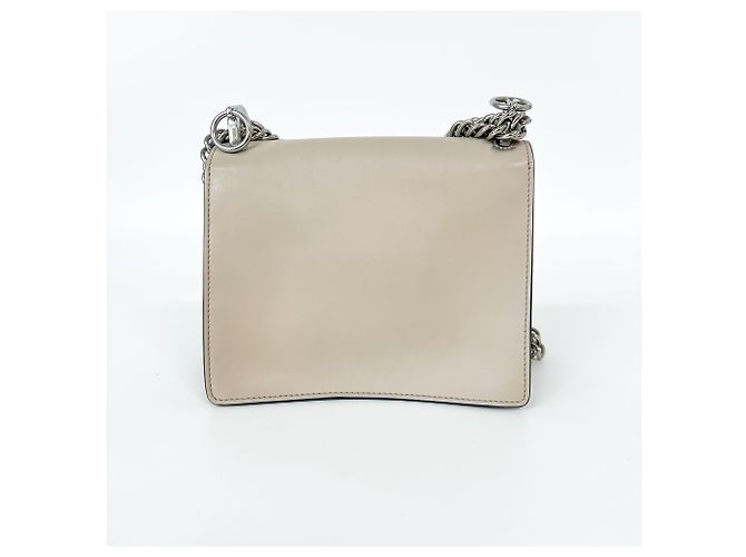 Fendi Kan I in pelle Small Crudo - vista 2