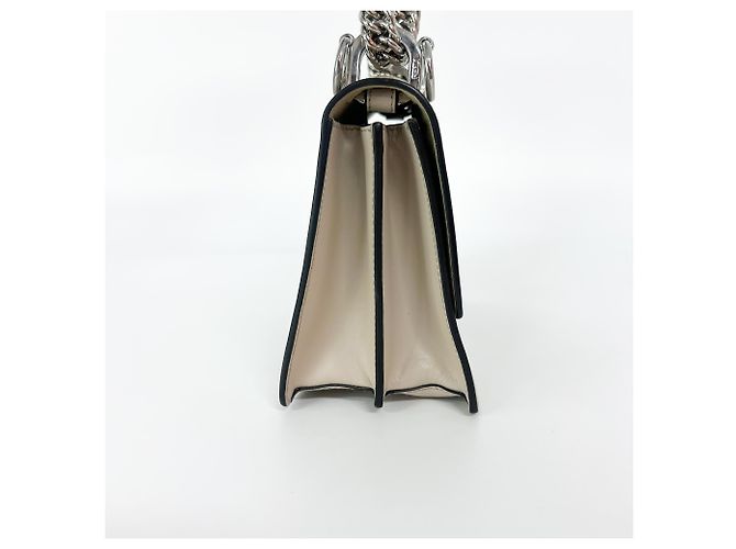 Fendi Kan I in pelle Small Crudo - vista 3