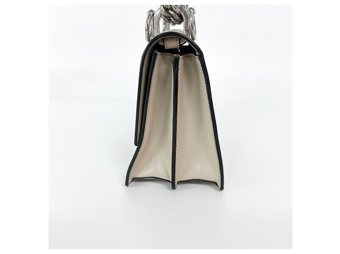 Fendi Kan I in pelle Small Crudo - vista 4