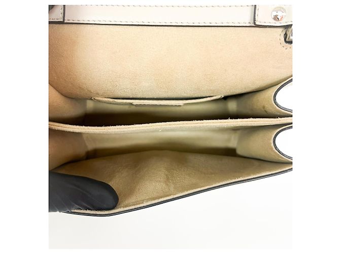 Fendi Kan I in pelle Small Crudo - vista 5