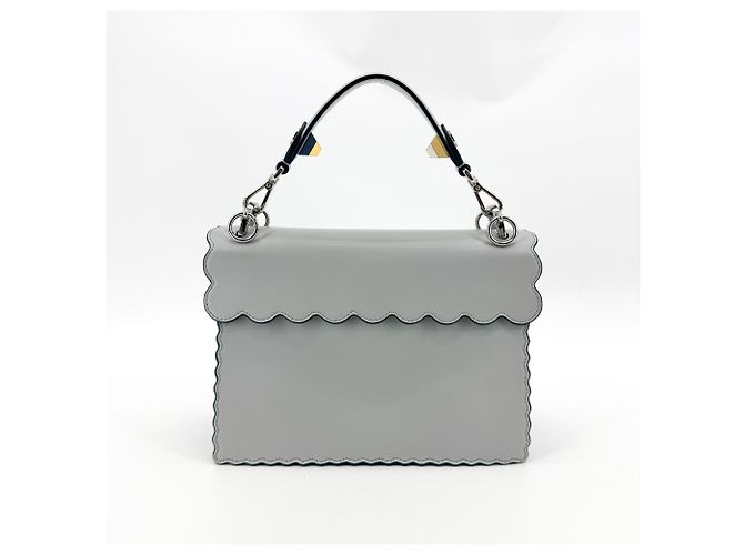 Fendi Kan I in pelle Medium Marrone - vista 2